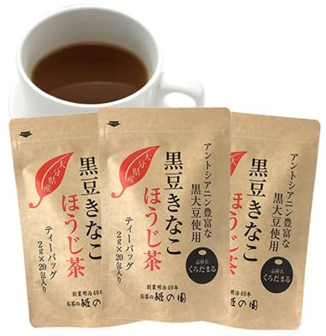 오이타현산 검은콩 콩가루 호지차 티백 40g 2gX20포입 X 3봉세트