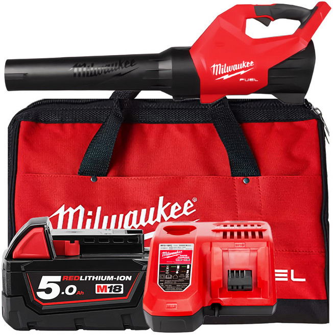 밀워키공식대리점 M18 FBLG3-501B 18V 무선 대포 송풍기 충전 전동 블로워 캠핑 낙엽 제설기 눈치우는기계 에어 청소기 세트, 1개