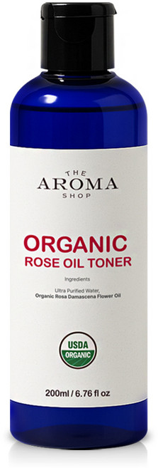 더아로마샵 유기농 로즈오일 여드름균 저자극 로즈워터 스킨 토너 200ml, 1개