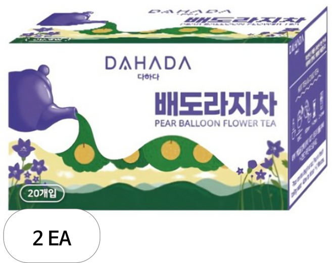 다하다 배도라지차, 1.2g, 20개입, 2개