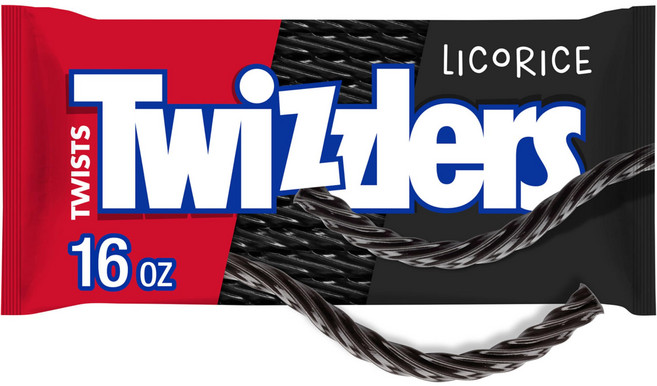트위즐러 트위스트 감초 맛 감초 스타일 쫄깃한 캔디 봉지 TWIZZLERS Twists Licorice Flavored Licorice Style Chewy Candy Bag, 1개, 453g