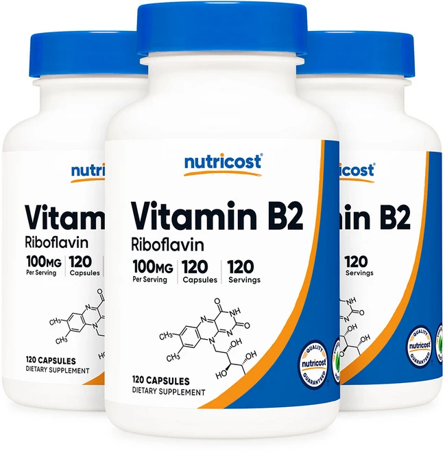 뉴트리코스트 비타민 B2 리보플라빈 100mg 120캡슐, 3개, 120정 - 쿠팡