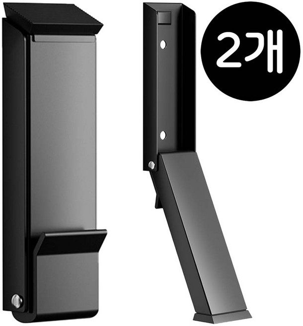 세이프하우스 무타공 현관문 인테리어 도어스토퍼 1+1 / 말발굽 문닫힘방지 철문고정 자석 안전장치, 01.도어스토퍼 말발굽(블랙) 1+1