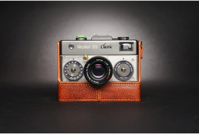 카메라 가죽 하프 케이스 커버 백 Rollei 35 35Classic, 04 Lava Brown-35TE