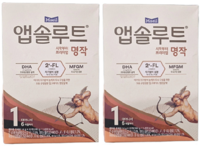 매일 앱솔루트 명작 스틱 1단계, 40개, 6