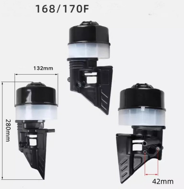 혼다 GX160 에어 필터 어셈블리 오일 배스 타입 GX200 168F 170F 엔진 모터 워터 펌프 공기 청정기 완제