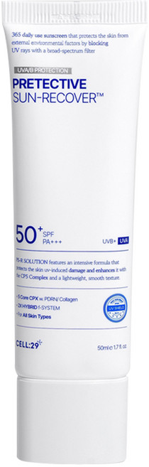 셀29 PDRN 물광 재생 선크림 프리텍티브 선리커버, 1개, 50ml
