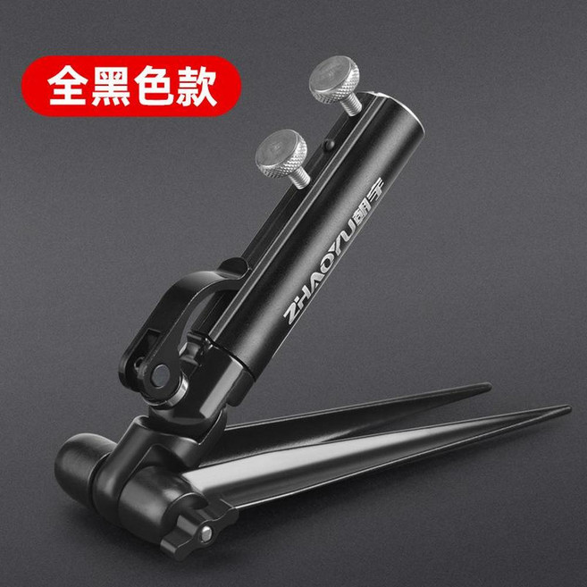 不銹鋼釣竿支架 15MM 粗管 6節伸縮加硬, 光耀黑 高階地插 - 長21CM / 筒徑24MM