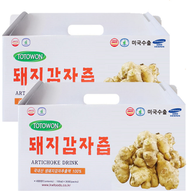 강원식품 돼지감자즙 100ml 60포 1세트 (할인중)