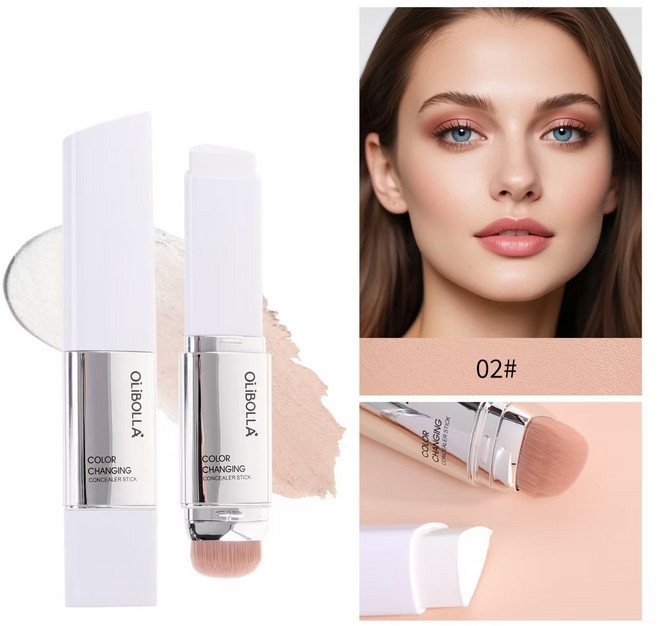 컨실러 스틱파운데이션 피부톤 밀착 보정 변색 컨실러 스틱, 02, 1개