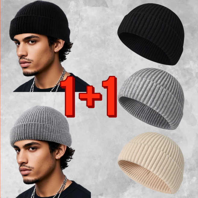 이베리 남녀용 골지 와치캡 항암 숏 비니