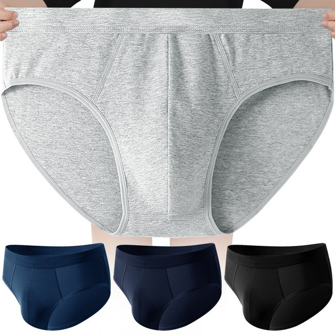 패션파트너 (4P / 115~135size) 남성용 80~130kg 리얼 빅사이즈 면 삼각 브리프 팬티