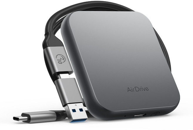 오리코 AirDrive 맥복 전용 5Gbps 초슬림 알루미늄 포터블 외장SSD Z5PLUS, 그레이, 4TB
