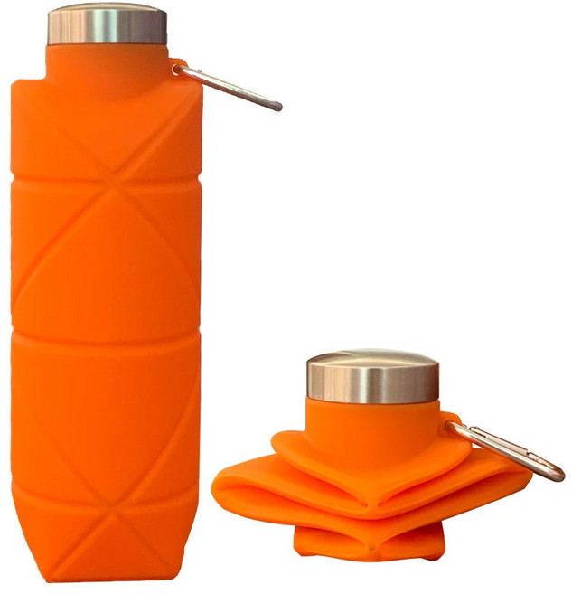 折疊矽膠水杯 700ml 戶外運動, 橘色700ML, 1套, 700L