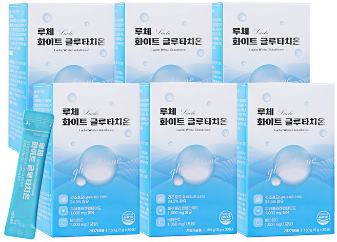 루체 화이트 글루타치온 1 250mg 5gx30포, 150g, 1개