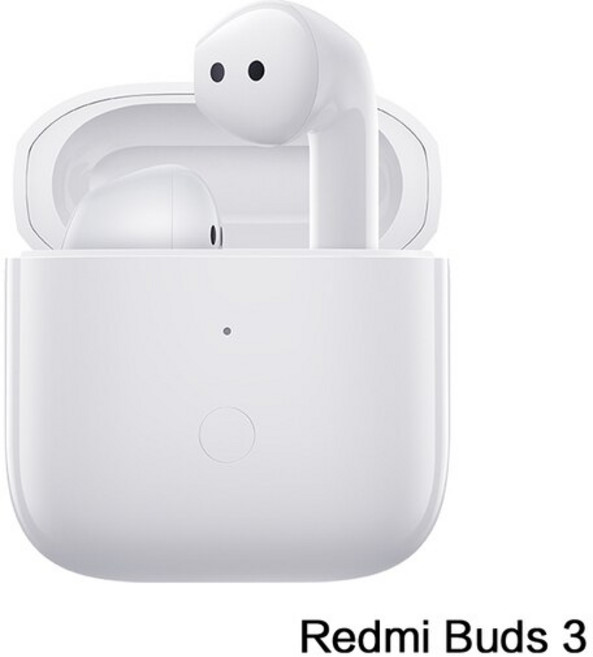 Xiomi-오리지널 레드미 버즈 3 블루투스 이어폰 Dexterous 세미 인이어 무선 헤드폰 듀얼 마이크 통화 소음 감소 이어버드, [01] White