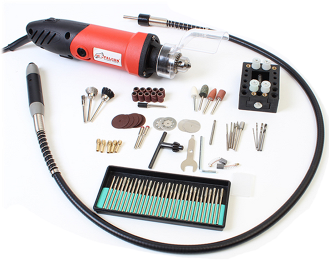 팔콘 다이그라인더 스트레이트드릴 세트, 악세서리 세트, 1개