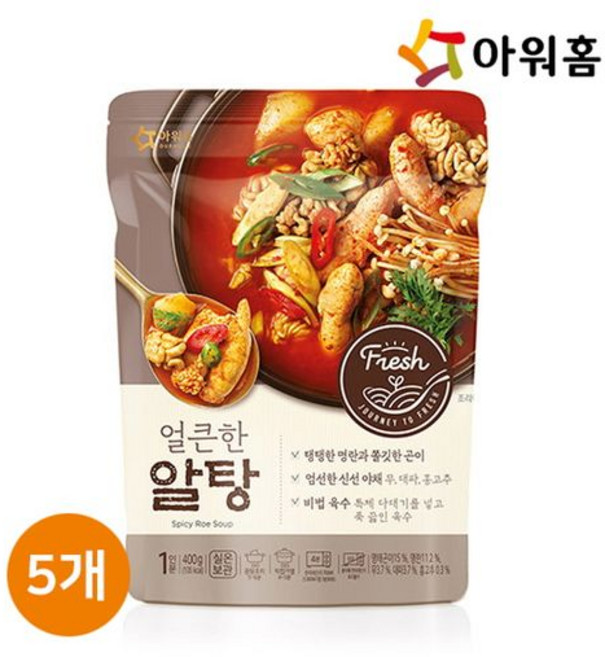아워홈 얼큰한 알탕 400g, 5개