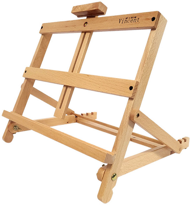 빈센트 테이블 이젤 탁상용 그림받침대 책상용 원목 나무이젤 T300, VC-T200(세로형)