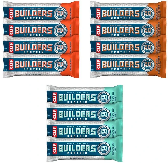 Clif Builder's CLIF Builders - 버라이어티 팩 - 식물 기반 단백질 바 - 글루텐 프리 - GMO 프리 - 저혈당 - 단백질 20g - 68g(2.4온스), CLIF BUILDER'S 그래놀라 바 BUILDERS, 12개, 68g - 쿠팡