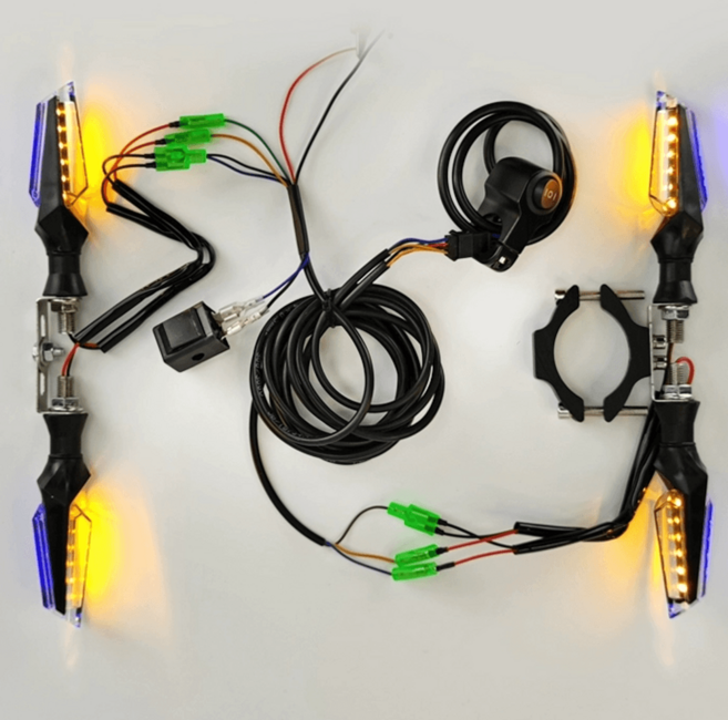 자전거방향지시등 깜빡이 후미등 전기 접이식 전동 킥보드 액세서리, 양면 방향지시등 외짝