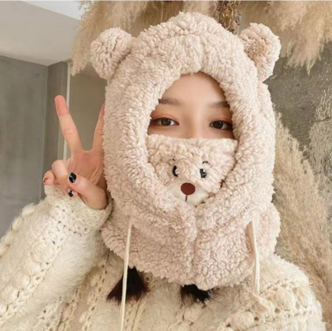 캐릭터 후드 넥워머 마스크 방한 아동 성인 뽀글이