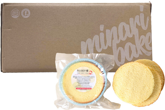 대용량 수제 프리미엄 카스테라 케이크시트 (미니 1호 2호 3호 3단컷팅 케이크 만들기), 카스테라 3호 1박스 12개, 1개