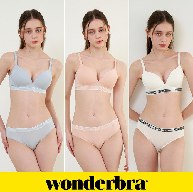 [Wonderbra] 스포츠 아웃밴드 노와이어 브라팬티 6종세트 택 1