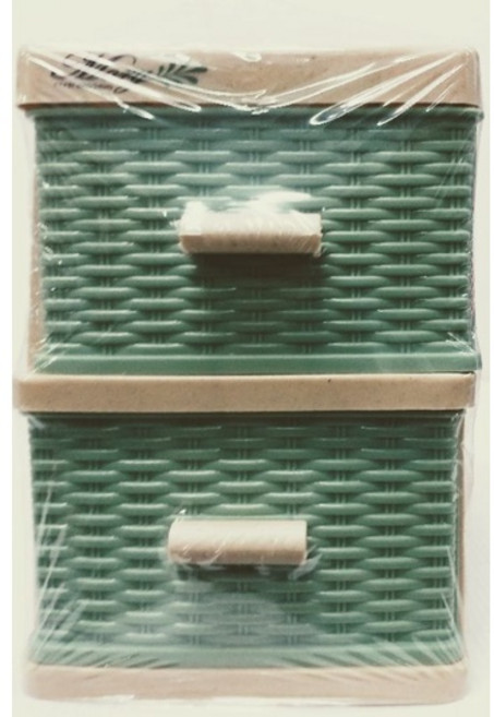 茂盛 藤木 抽屜櫃 桌上櫃, 綠色,712收納盒