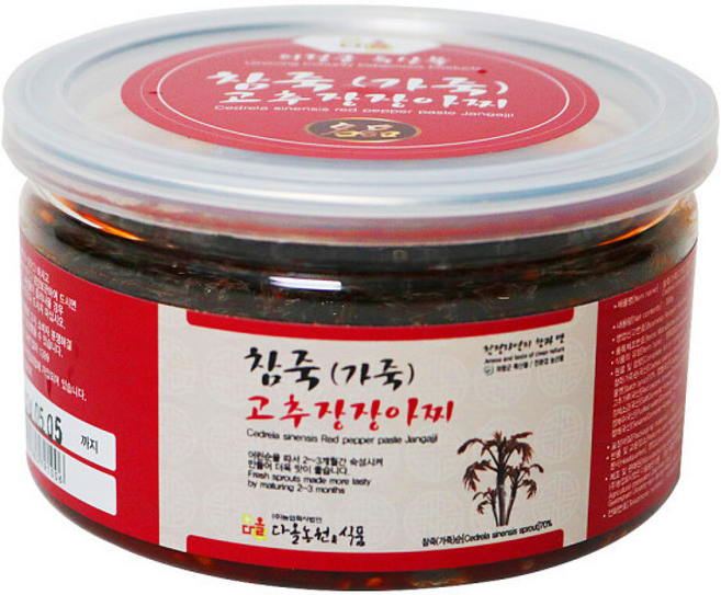 가죽(참죽) 고추장장아찌 경남의령 무농약인증, 가죽(참죽) 고추장장아찌300g 경남의령 무농약인증, 300g, 1개