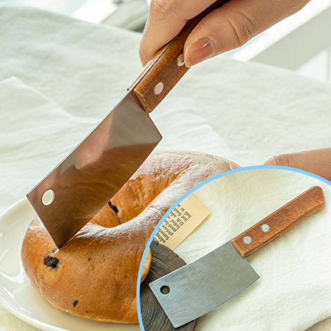 빵자르는 미니작은 칼 브런치 디저트 바게트 나이프 베이글 샌드위치 커터기 토스트 잘썰리는 브레드 도구, 샤틴 아보카도-나이프, 1개