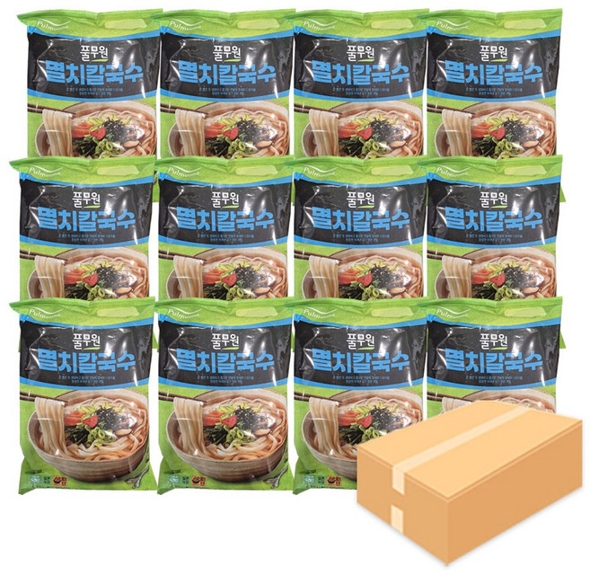 풀무원 멸치칼국수, 319.6g, 12개