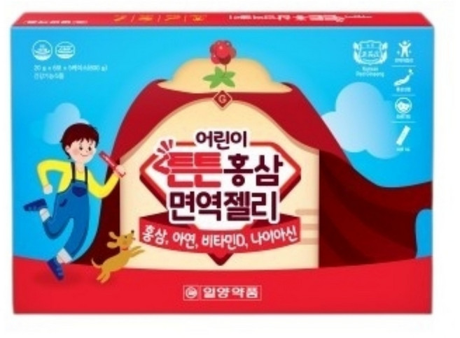 어린이 홍삼 젤리 6년근 홍삼진액 농축액 엑기스 유아 키즈 초등학생 면역력 진세노사이드 식약처 인증 red ginseng for kids, 30회분, 1세트