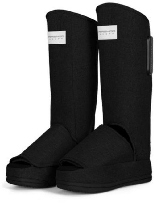 제스파 더툴 400 에어슈 듀얼 발 종아리 다리 마사지기 양쪽세트, ZP8465, 다크블랙