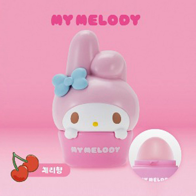 마이멜로디 립밤 캐릭터 립케어 체리향 단체 선물 8g 0969, 마이멜로디(체리향)
