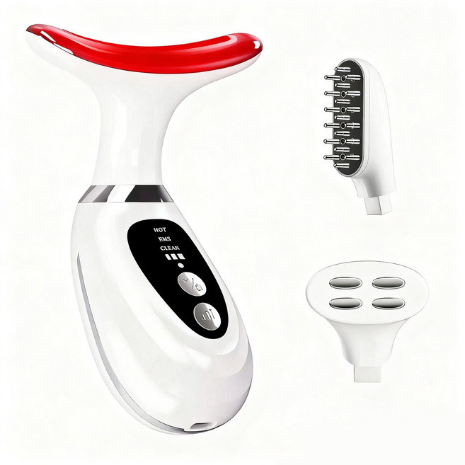 三合一美頸儀淡化頸紋按摩頸部美容儀彩光美頸儀頸紋儀, 1個, 三頭美頸儀套裝:1個