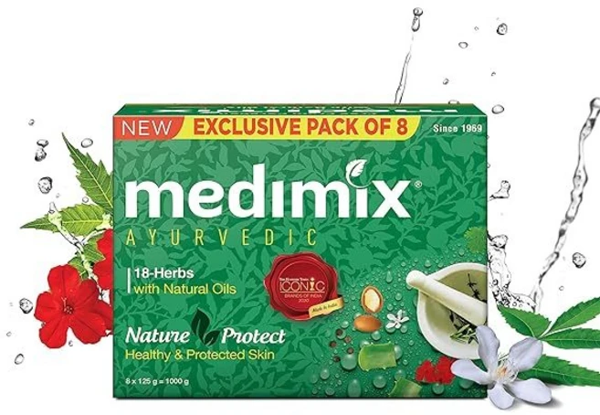 고대 인도 5 000년 전통 의술 아유베르다 비누 메디믹스 오리지널 프리미엄 비누 125g, 8개 - 쿠팡