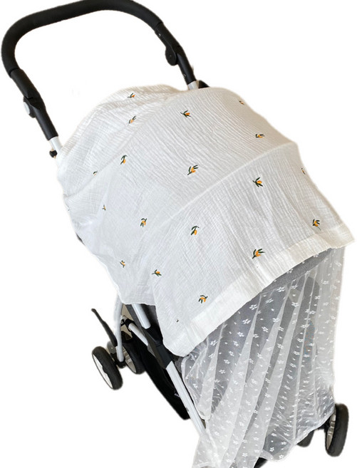 블랙체리 유모차 망사 덮개, 자수올리브, 1개