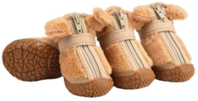 우기펫 강아지 신발, 1개, 브라운