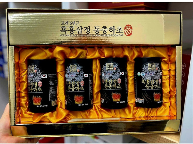 고려 6년근 흑홍삼정 동충하초 1박스 240g *4병