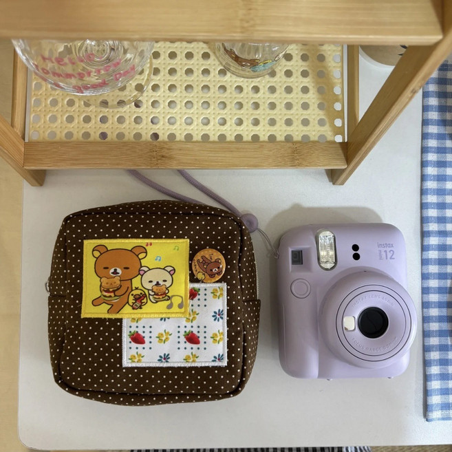 옐상 리락쿠마 빈티지 패치워크 파우치 필통 2종, 1개, 파우치버전