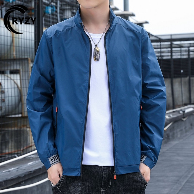 RYZY 男士冰絲防曬外套 立領透氣運動休閒夾克