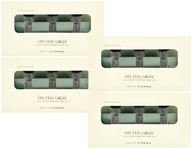 데일리콤마 시그니처퍼퓸 디스커버리세트 (온더그레이), 4개, 9.9ml