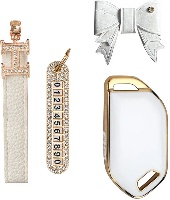 기아 차키케이스 기아 키커버 기아 키홀더 호환 기아 스마트키케이스, L(5버튼)/화이트/(2번)