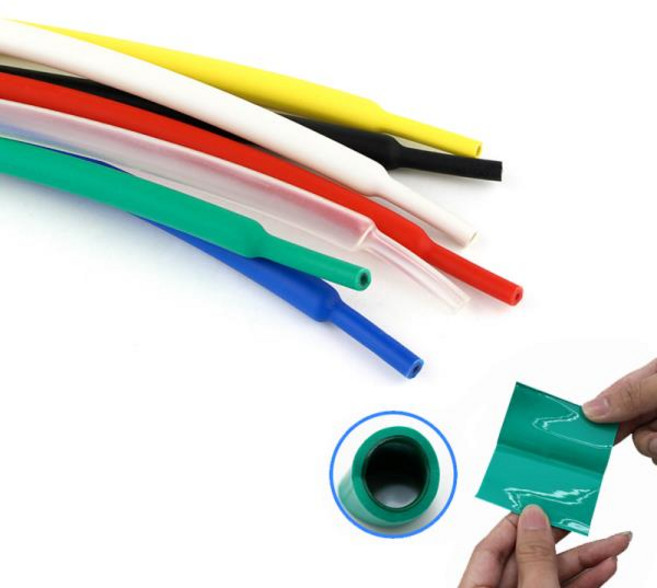 1M/개 3:1 열수축 튜브(접착제 포함) 이중 벽 튜브 직경 1.6/2.4/3.2/4.8/6.4/7.9/9.5/12.7mm 접착 라이닝, 04 빨간, 01 3.2mmx1M