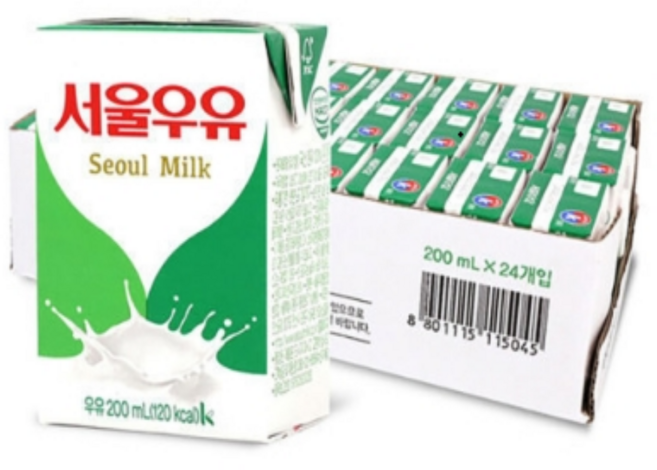 서울우유 멸균우유, 24개, 200ml