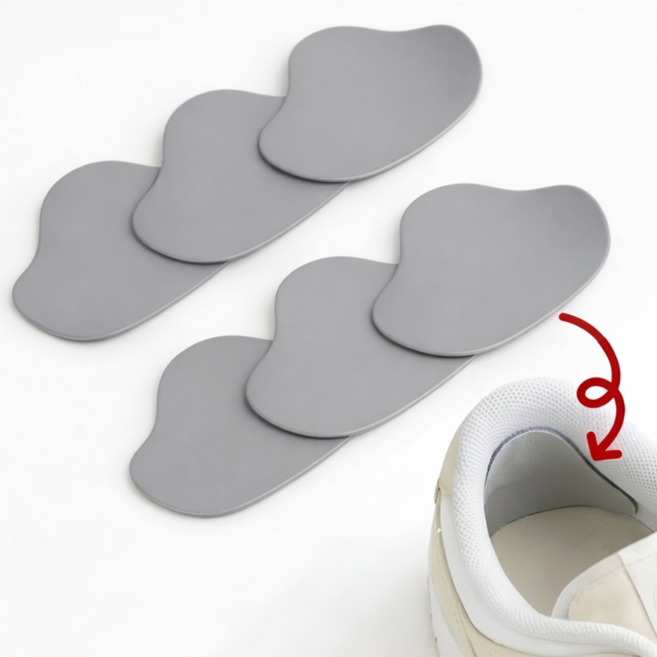 글로넥트 운동화 신발 뒤꿈치 까짐 접착식 수선 패드 6p, 1세트, 그레이