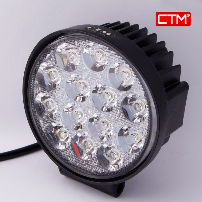 CTM 서치라이트 차량용 LED 써치 선박 화물 지게차 원형 42W 60도 프리미엄, 1개