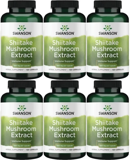 스완슨 표고버섯 추출물 500mg, 6팩, 120정 - 쿠팡