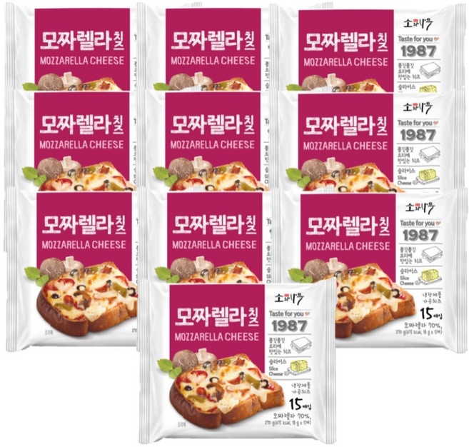 동원 소와나무 모짜렐라 치즈, 10개, 270g